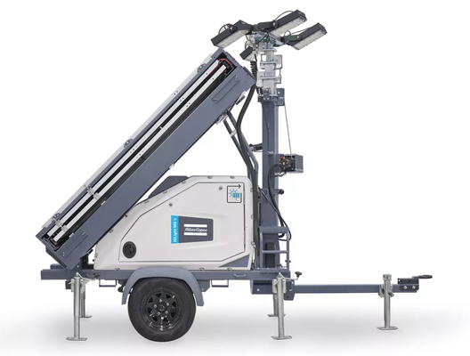 HiLight MS5 Electric Light Tower con dimensioni di spedizione di 2,29 X 1,12 X 2,68 M e 4 X 150 Watt