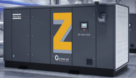 Rischio zero di contaminazione ZR300-750&ZR400-900VSD Compressore d'aria a vite senza olio Atlas Copco
