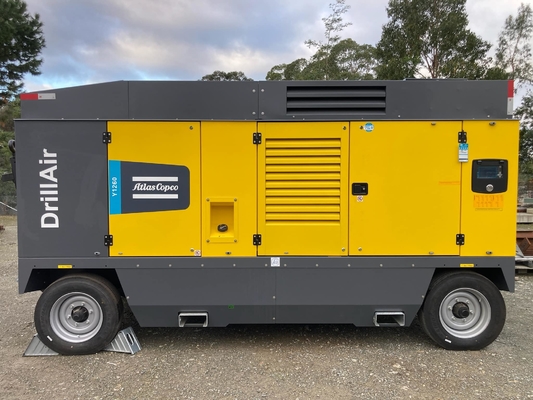 Compressore portatile giallo Y1260, potenza 429 kW e 1 valvola a sfera da 2" per applicazioni versatili