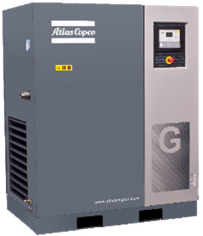 Compressore d'aria a vite rotative a doppia Atlas da 75 kW con olio iniettato Ga75+