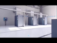 Camera compressore dentale raffreddata ad aria.